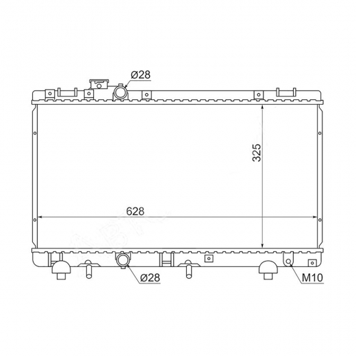 Радиатор охлаждения Toyota Tercel/  Cynos / Corolla II / Corsa '94-'99 / Raum '97-'03 (4E-FE, 5E-FE, 5E-FHE) AT контрактный в сборе
