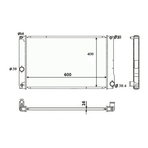 Радиатор охлаждения Toyota Prius '09-'15/ Lexus CT '10-'15 (2ZR-FXE) CVT контрактный в сборе