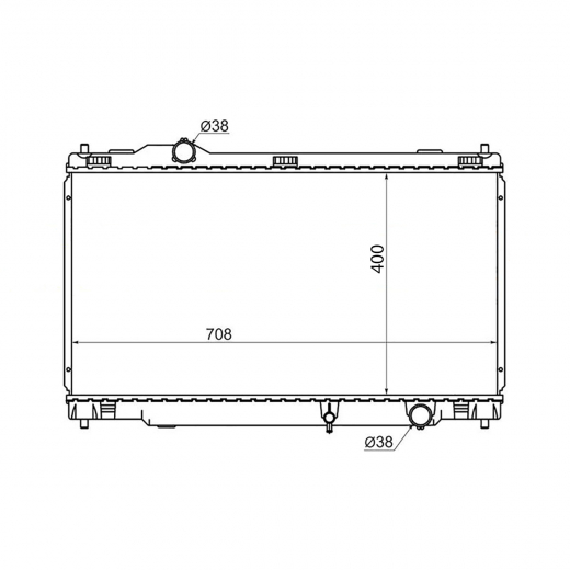 Радиатор охлаждения Toyota Mark X '04-'17 (4GR-FSE, 3GR-FSE, 2GR-FSE) AT контрактный в сборе