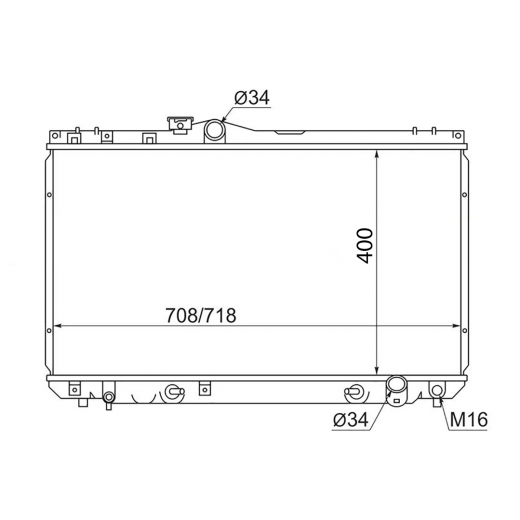 Радиатор охлаждения Toyota Mark II/ Chaser / Cresta '92-'96 (1G-FE) AT контрактный в сборе