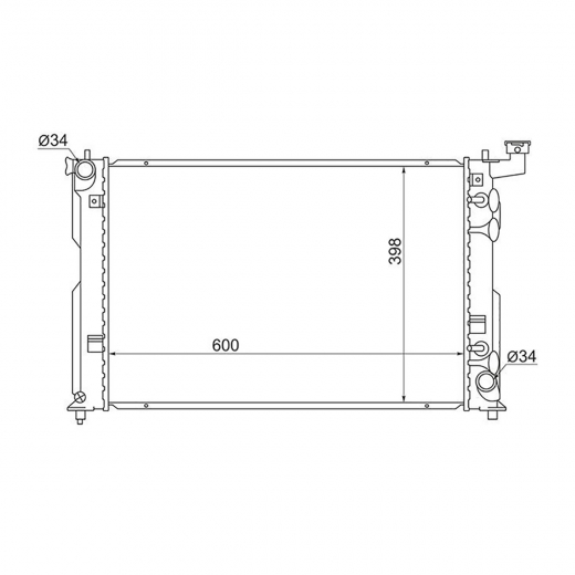 Радиатор охлаждения Toyota Isis '04-'17 (1AZ-FSE) CVT без охлаждения КПП контрактный в сборе