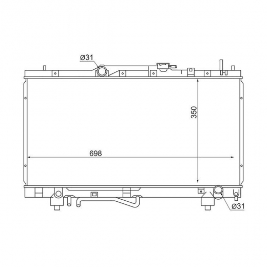 Радиатор охлаждения Toyota Caldina/ Carina / Corona Premio '96-'01 (3S-FE) MT контрактный в сборе