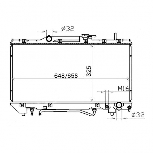 Радиатор охлаждения Toyota Caldina/ Carina / Corona '92-'96 (4S-FE, 3S-FE, 3S-GE) AT контрактный в сборе