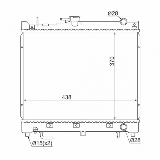 Радиатор охлаждения Suzuki Jimny '98-'17 (K6A-T) AT контрактный в сборе
