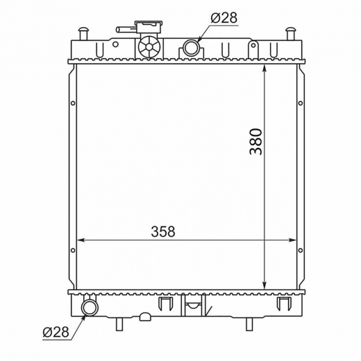 Радиатор охлаждения Nissan March '92-'02 (CG13DE, CG10DE, CGA3DE) MT контрактный в сборе