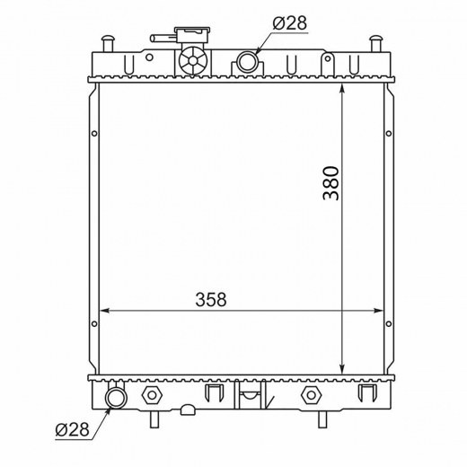 Радиатор охлаждения Nissan March '92-'02 (CG13DE, CG10DE, CGA3DE) CVT контрактный в сборе