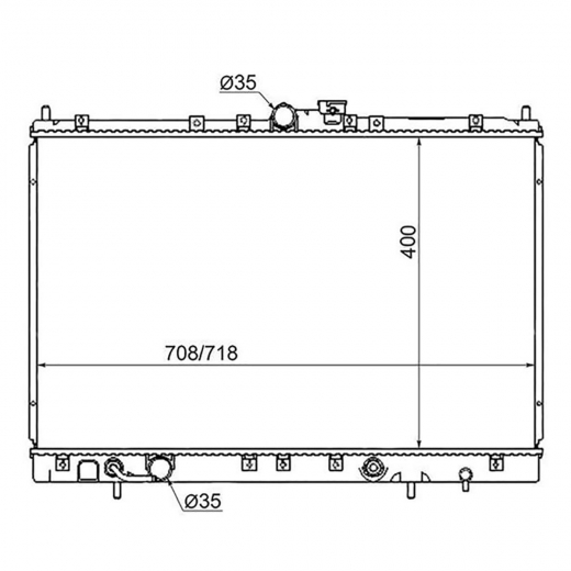 Радиатор охлаждения Mitsubishi RVR '97-'02 (4G93, 4G64) AT контрактный в сборе