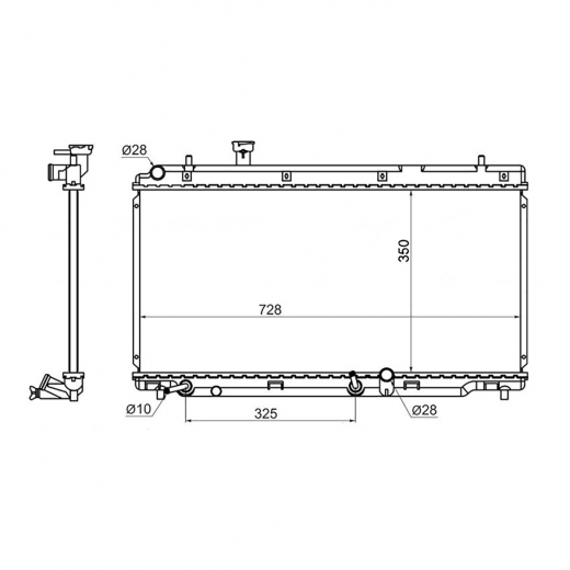 Радиатор охлаждения Honda Mobilio '01-'04 (L15A) контрактный в сборе