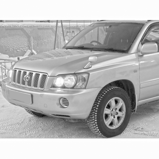 Крыло переднее Toyota Kluger '00-'07 левое под повторитель, зеркало контрактное