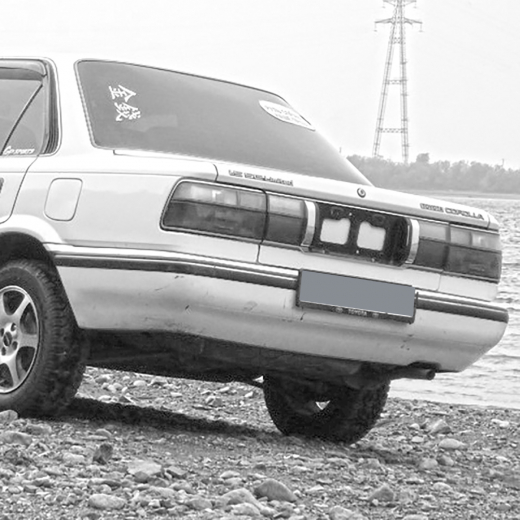 Бампер задний Toyota Corolla '87-'91 контрактный Sedan