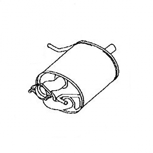 Глушитель Mazda Familia '98-'04/ Ford Laser Lidea '98-'01 (ZL-DE, FP-DE, FS-ZE) 4WD Контрактный