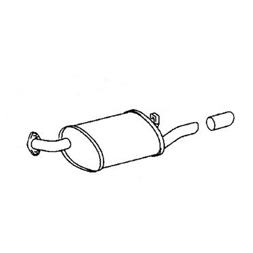 Глушитель Lexus GS '97-'05/ Toyota Aristo '97-'04 (2JZ-GE, 2JZ-GTE, 1UZ-FE, 3UZ-FE) (раздвоенный/ левый) Контрактный