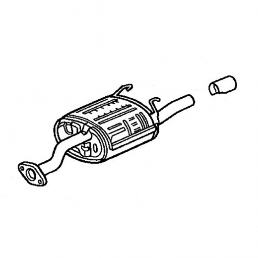 Глушитель Honda Civic Ferio/ Coupe '91-'00/ Domani '92-'01/ Integra SJ '96-'01/ Isuzu Gemini '97-'00 (D15B, D15B2, D15Z1, D16Z6, B16A2, D15B7, D16A, D13B, D14A4, D15Z6, D16Y8, ZC, B18B) 2WD Контрактный