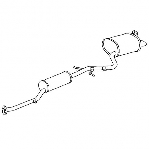 Глушитель Toyota Mark II Blit '00-'02/ Mark II '00-'02/ Verossa '00-'02 (1G-FE) 2WD (в сборе с резонатором) Контрактный 