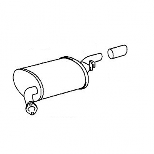 Глушитель Lexus GS '97-'05/ Toyota Aristo '97-'04 (2JZ-GE, 2JZ-GTE, 1UZ-FE, 3UZ-FE) (раздвоенный/ правый) Контрактный