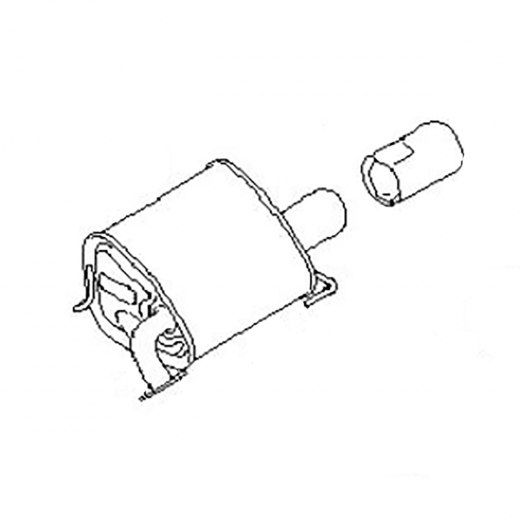 Глушитель Subaru Legacy/ B4/ Outback '03-'09 (EJ204, EJ20X, EJ20Y, EJ20C, EJ253, EJ255, EZ30D, EJ252) (раздвоенный/ правый) Контрактный