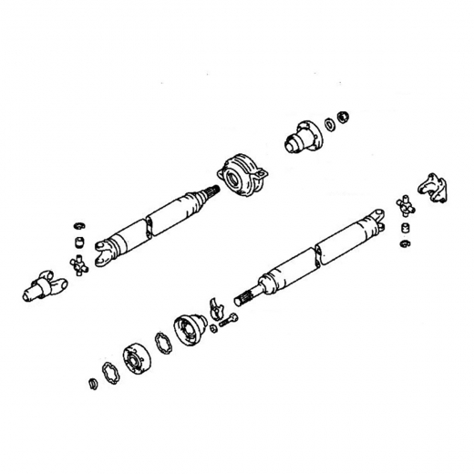 Карданный вал Mitsubishi RVR '91-'97 (4G93, 4G63 DOHC, 4G63-T, 4D68-T) задний контрактный