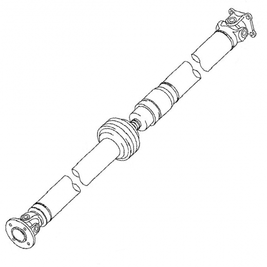 Карданный вал Nissan Qashqai '06-'13/ X-Trail '07-'15/ Dualis '07-'14 (MR20DE) MT, CVT 4WD задний контрактный