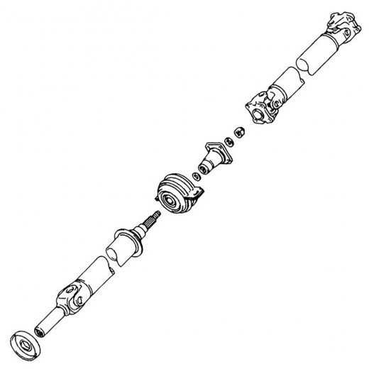 Карданный вал Toyota Lite/ Townace '96-'08/ Noah '96-'01 (3S-FE, 3C-T, 3C-TE, 2C, 3C-E) AT 2WD задний контрактный