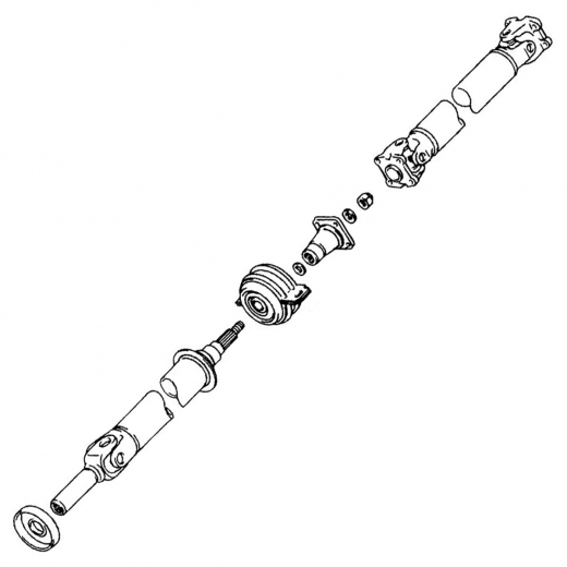 Карданный вал Toyota Lite/ Townace '96-'08/ Noah '96-'01 (3S-FE, 3C-T, 3C-TE, 2C) AT 4WD задний контрактный
