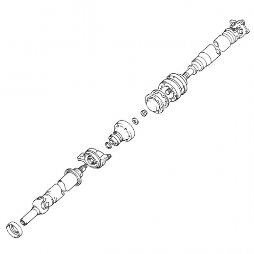 Карданный вал Toyota Rav4 (5Door) '00-'05 (1AZ-FSE, 1AZ-FE, 1CD-FTV, 2AZ-FE) задний контрактный