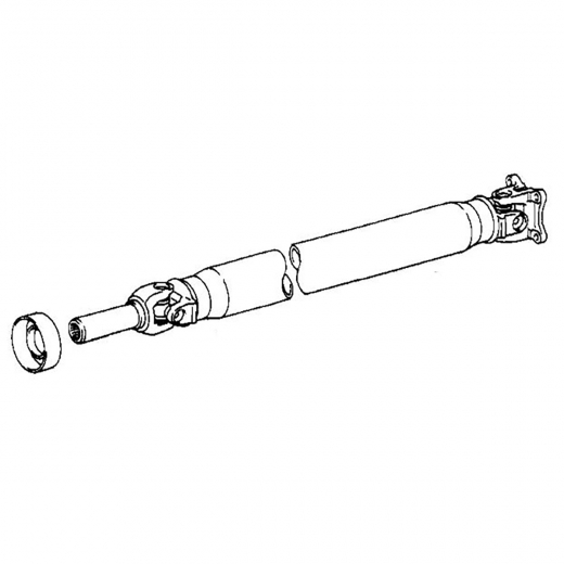 Карданный вал Toyota Estima '90-'00/ Lucida/ Emina '92-'00 (2TZ-FE, 3C-T, 3C-TE) 2WD задний (зависимая подвеска/ мост) контрактный