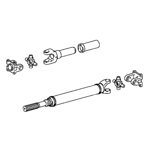 Карданный вал Toyota Land Cruiser '98-'07 (1HD-FTE, 2UZ-FE) AT передний контрактный