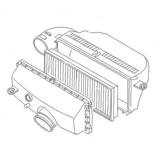 Корпус воздушного фильтра Subaru Forester '98-'02/ Impreza '98-'00 / Legacy '99-'00 (EJ201, EJ202, EJ151, EJ15E, EJ18E, EJ181) на дроссель, сверху контрактный 