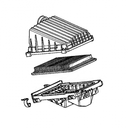 Корпус воздушного фильтра Honda Civic/ Integra SJ '95-'00 / Domani '97-'01 / Partner '96-'06 (D13B, D15B, D16A) на дроссель, сверху контрактный