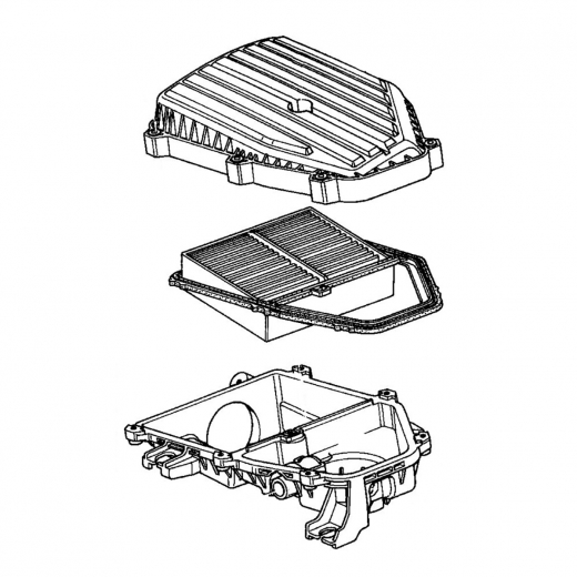 Корпус воздушного фильтра Honda Civic Ferio '00-'05 (D15B, D17A) на дроссель, сверху контрактный