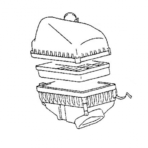 Корпус воздушного фильтра Toyota Windom/ Camry Gracia '96-'01 / Mark II Qualis '97-'02 (2MZ-FE, 1MZ-FE) контрактный