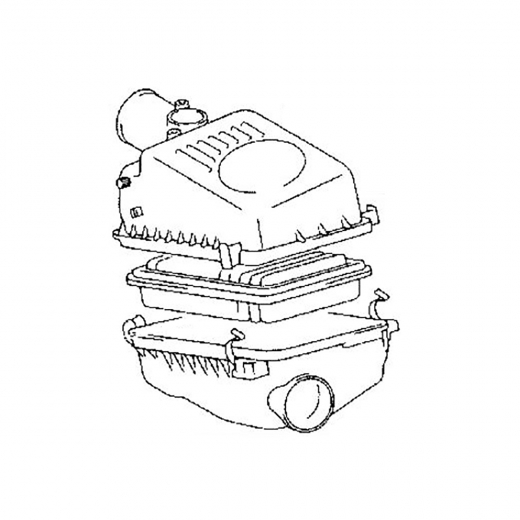 Корпус воздушного фильтра Toyota Premio/ Allion '01-'04 / Opa '00-'05 / Caldina '02-'05 (1AZ-FSE) без отверстия под ДМРВ контрактный 