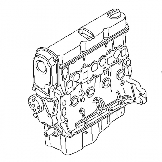 Двигатель контрактный Nissan 2,0L CD20, 2WD