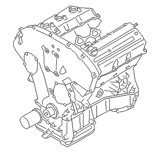 Двигатель контрактный Nissan 3,5L VQ35DE '00-'02, продольный