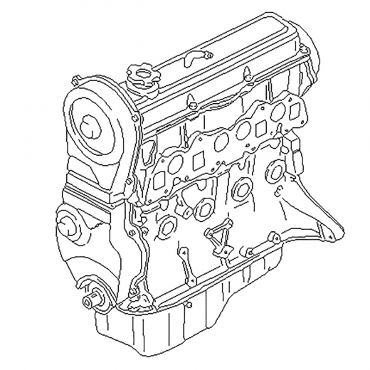 Двигатель контрактный Nissan 1,7L CD17, 2WD