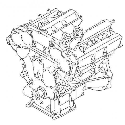 Двигатель контрактный Nissan 2,5L VQ25DD NEO Di, продольный, 2WD