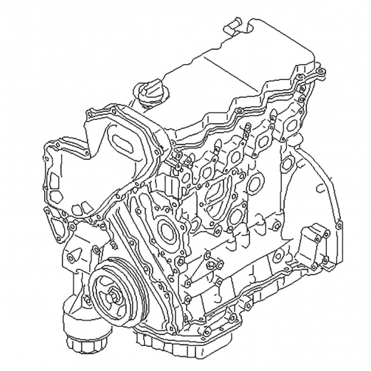 Двигатель контрактный Nissan 2,5L YD25DDTI NEO Di, 2WD