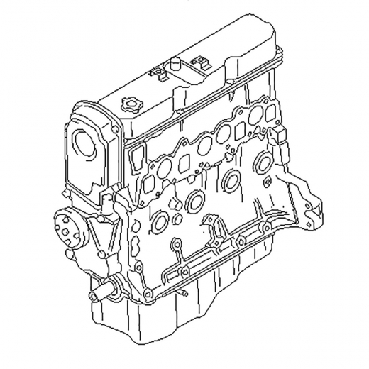 Двигатель контрактный Nissan 2,0L CD20ET, (электронный тнвд), продольный