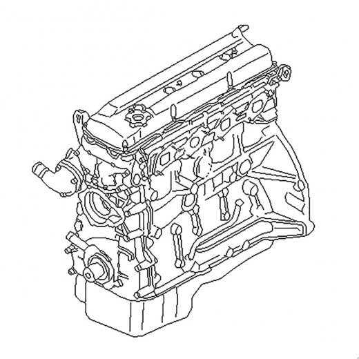 Двигатель контрактный Nissan 2,4L KA24DE, 2WD
