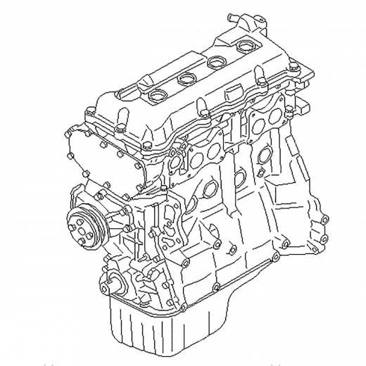 Двигатель контрактный Nissan 1,6L GA16DS, карбюраторный, 2WD