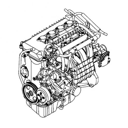Двигатель контрактный Mitsubishi 1,3L 4A90 MIVEC