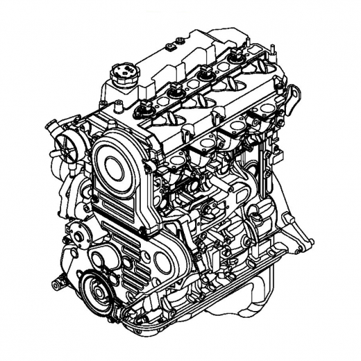 Двигатель контрактный Mitsubishi 2,5L 4D56U DI-D