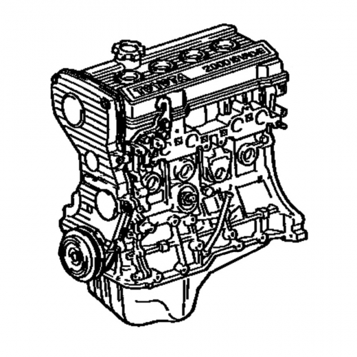 Двигатель контрактный Toyota 2,0L 3S-FE '90-'97, трамблерный, 2WD
