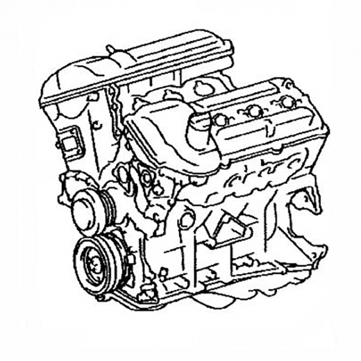 Двигатель контрактный Toyota 4,0L 1GR-FE VVT-i