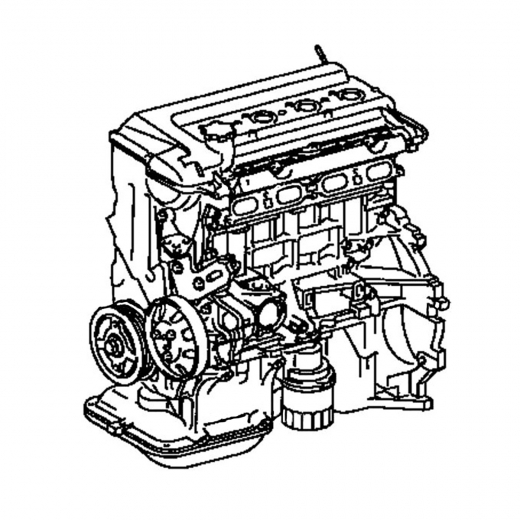 Двигатель контрактный Toyota 1,5L 1NZ-FE VVT-i, EGR
