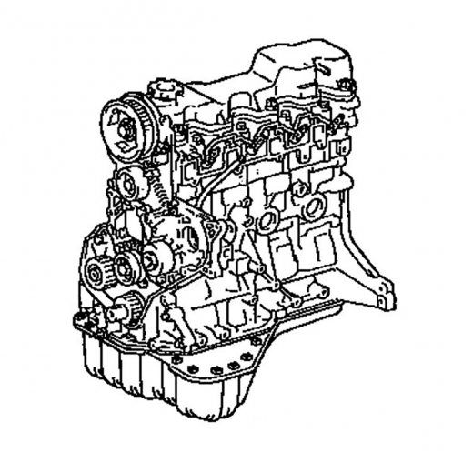 Двигатель контрактный Toyota 2,2L 3C-TE (электронный тнвд), продольный
