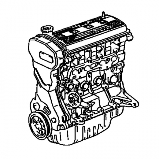 Двигатель контрактный Toyota 1,3L 4E-FE '90-'97, трамблерный