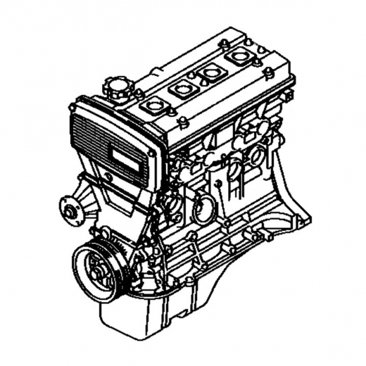 Двигатель контрактный Toyota 1,6L 4A-GE '95-'02, 20 клапанный, Black Top