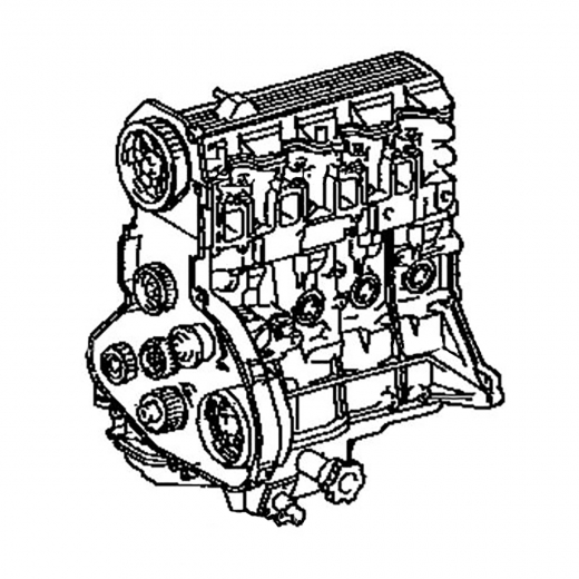 Двигатель контрактный Toyota Estima Emina/ Lucida 2,2L 3C-TE (электронный тнвд)