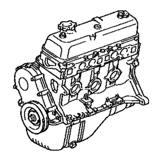 Двигатель контрактный Toyota 1,5L 5K, карбюраторный